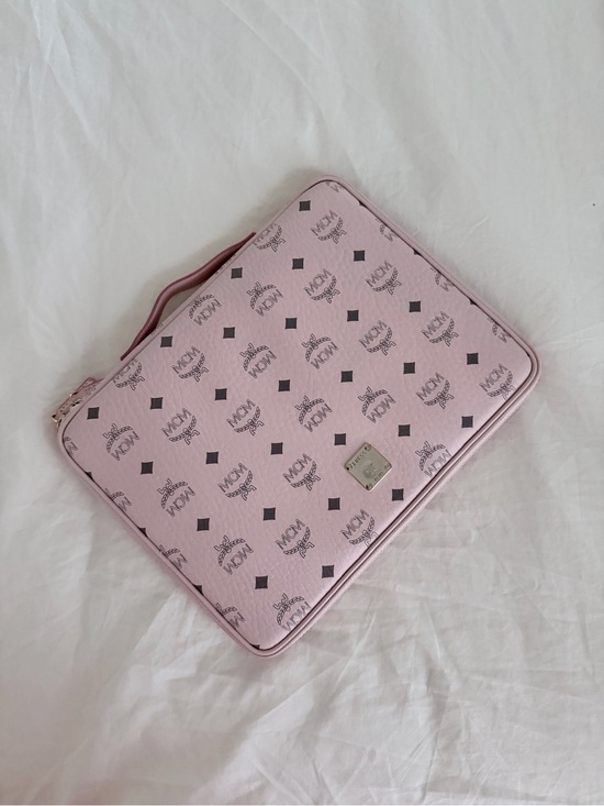 MCM Handbags - MCM powder Pink Monogram 13” Laptop/ipad Sleeve with Top Handle